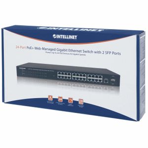 Intellinet 560559 netwerk-switch Managed Gigabit Ethernet (10/100/1000) Power over Ethernet (PoE) Zwart