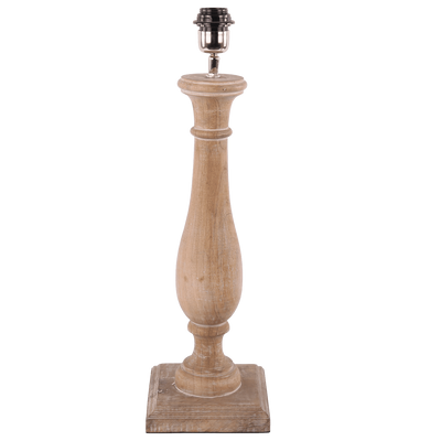 Landelijke Tafellamp Lauro 59 cm 1 Lichts Hout Naturel