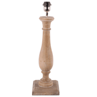 Landelijke Tafellamp Lauro 59 cm 1 Lichts Hout Naturel - thumbnail