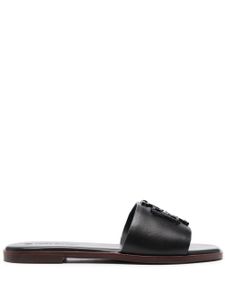 Tory Burch claquettes Ines à patch logo - Noir