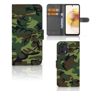 Motorola Moto G73 Telefoon Hoesje Army Dark