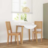 Eetkamerstoelen 2 st massief hout rubber