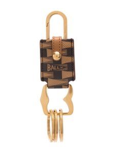 Bally porte-clés en cuir à motif Pennant - Marron