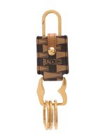 Bally porte-clés en cuir à motif Pennant - Marron