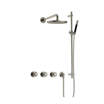Complete Thermostatische Regendouche Hotbath Cobber @work Inbouwset 2 Stopkranen Rond