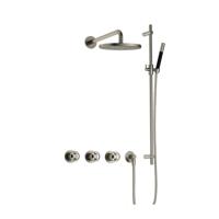 Complete Thermostatische Regendouche Hotbath Cobber @work Inbouwset 2 Stopkranen Rond