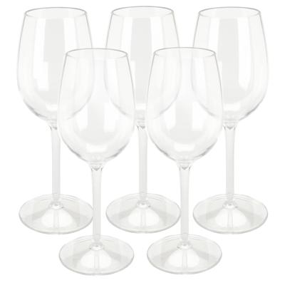 Excellent Houseware Wijnglas - 10x - transparant - kunststof - 330 ml
