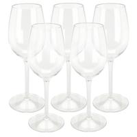 Excellent Houseware Wijnglas - 10x - transparant - kunststof - 330 ml