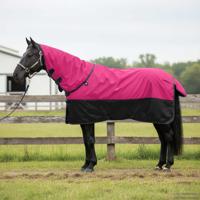 VidaXL Paardendeken roze en zwart 135 cm polyester