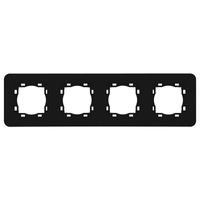 Zwart Afdekraam 4 voudig zwart soft touch 8074STSW ronde hoeken Eslohe