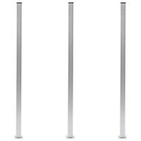 VidaXL Schuttingpalen 3 st 185 cm aluminium