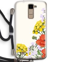 Wilde bloemen: LG K10 (2016) Transparant Hoesje met koord