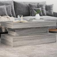 Salontafel met LED-verlichting 90x50x40 cm grijs sonoma eiken Salontafel met LED-verlichting 90x50x40 cm grijs sonoma eiken