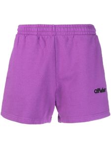 Off-White short de sport à logo brodé - Violet