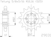 ESJOT Sprocket 525 22z standard