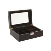 Doos-Juwelenkistje Home ESPRIT Bruin Donkerbruin Polyurethaan 25 x 16 x 8,5 cm