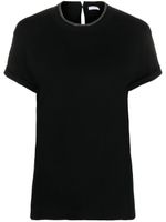 Brunello Cucinelli t-shirt à ornements métalliques - Noir