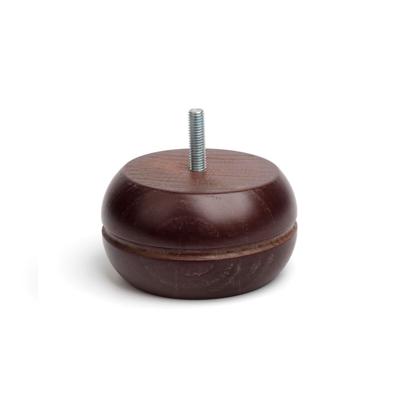 Voeten Rei 459 Rond Hout Donkerbruin Klassiek (Ø 9 x 5 cm)