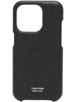 TOM FORD coque d'iPhone 13 en cuir à logo - Noir