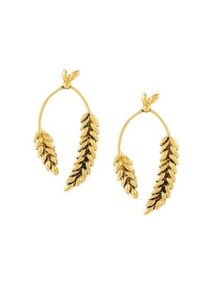 Aurelie Bidermann boucles d'oreilles "Wheat" en laiton plaqué or 18ct - Métallisé