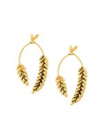 Aurelie Bidermann boucles d'oreilles "Wheat" en laiton plaqué or 18ct - Métallisé