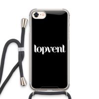 Topvent Zwart: iPhone 8 Transparant Hoesje met koord