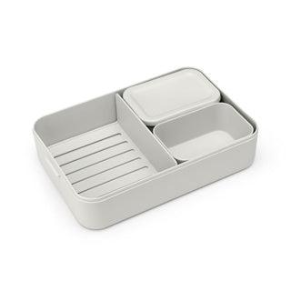 Brabantia bento lunchbox make & take groot lichtgrijs