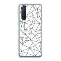 Geometrische lijnen zwart: Sony Xperia 5 II Transparant Hoesje