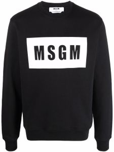 MSGM sweat à logo imprimé - Noir