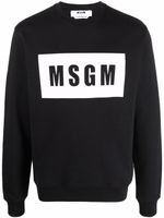 MSGM sweat à logo imprimé - Noir - thumbnail