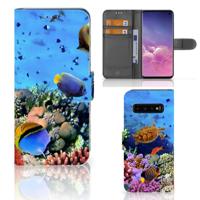 Samsung Galaxy S10 | Telefoonhoesje | Met pasjeshouder | Vissen
