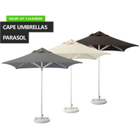 Outlet V: Cape Umbrellas 1 parasol 250 x 250 cm voor 494.99 euro (6096344044002) - Warentuin Collection