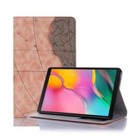 Cartografische textuur horizontale Flip lederen draagtas met houder & card slots & Wallet voor Galaxy tab A 8 0 (2019) (oranje)