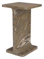 Dutchbone Bijzettafel Satpura Marmer, 31 x 31cm - Bruin