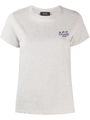 A.P.C. t-shirt à logo imprimé - Tons neutres