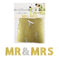 Amscan Letterslinger mr & mrs goud-/zilverkleurig 365 cm | 24 stuks