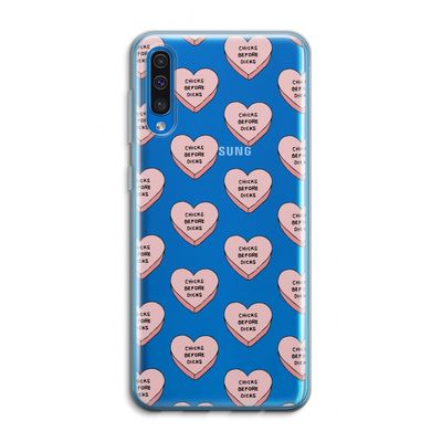 Chicks before dicks: Samsung Galaxy A50 Transparant Hoesje