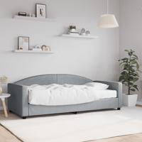 Slaapbank met matras 90x190 cm stof lichtgrijs