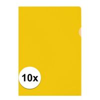 10x Insteekmap geel A4 formaat 21 x 30 cm