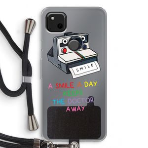 Smile: Pixel 4a Transparant Hoesje met koord