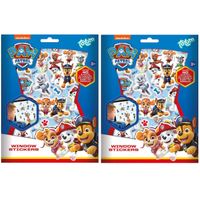 2x pakjes raam/autoraam kinder stickers - 4 velletjes - Paw Patrol thema