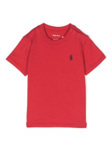 POLO RALPH LAUREN KIDS t-shirt en coton à logo brodé - Rouge