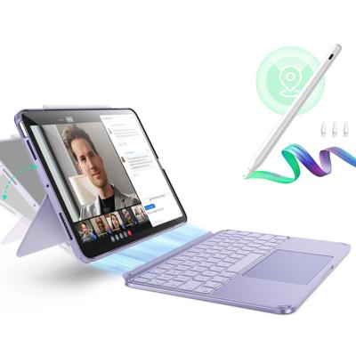 iPad Air 11” (M4) 2026 Shift Keyboard Case (Detachable) with Geo Digital Pencil Bundle -US Layout-Purple