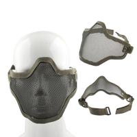 Halve netto Mesh stijl bescherming gezichtsmasker met elastische riem & Velcro (leger-groen)