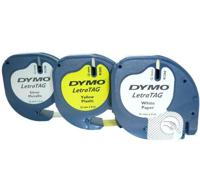 DYMO S0721790 labelprinter-tape Zwart op wit + zwart op geel + zwart op metallic