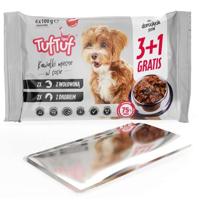 TUF TUF 2x with poultry, 2x with beef - natvoer voor honden - 4x100g