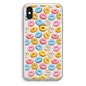 Pink donuts: iPhone XS Transparant Hoesje