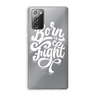 Born to Fight: Samsung Galaxy Note 20 / Note 20 5G Transparant Hoesje