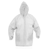 Regenjas met knoopsluiting voor volwassenen wit One size  - - thumbnail