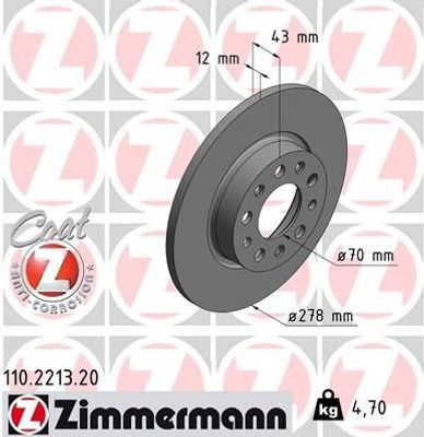 Remschijf Coat Z 110221320